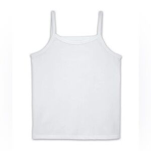 FRUIT OF THE LOOM Girls Cami Tank Top Size XL White 100% Cotton Tag Free New